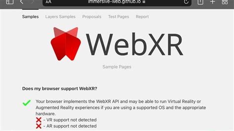 WebXR Device API .